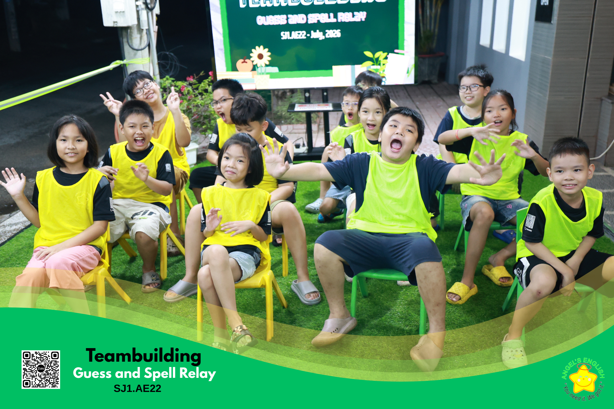 TEAMBUILDING GUESS AND SPELL RELAY LỚP SJ1.AE22 NGÀY 30/07/2026