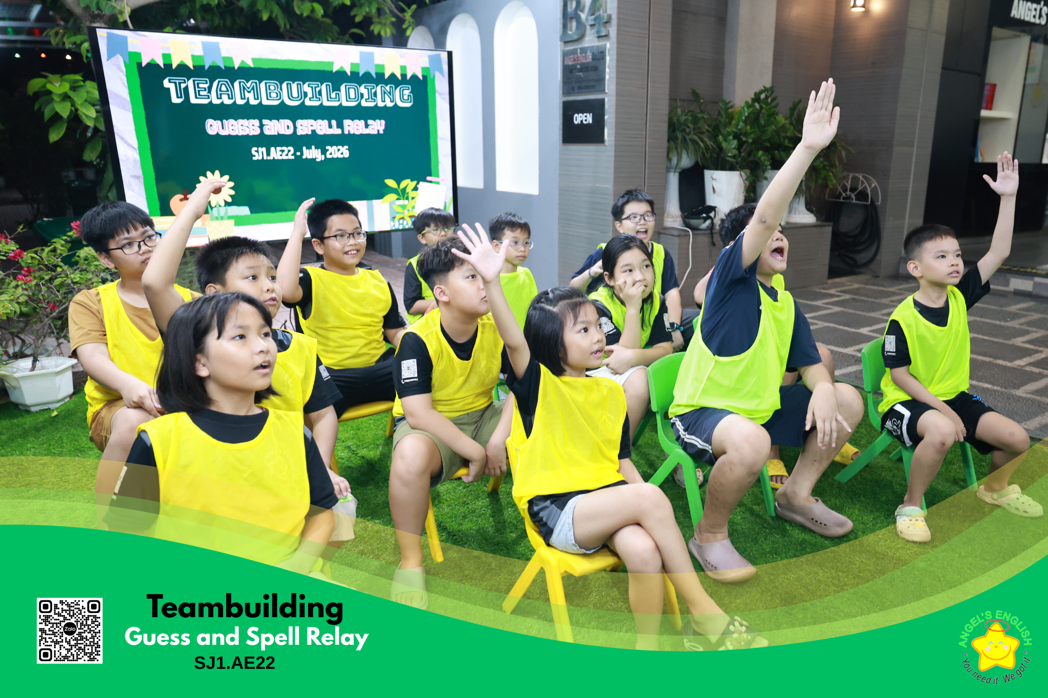 TEAMBUILDING GUESS AND SPELL RELAY LỚP SJ1.AE22 NGÀY 30/07/2026